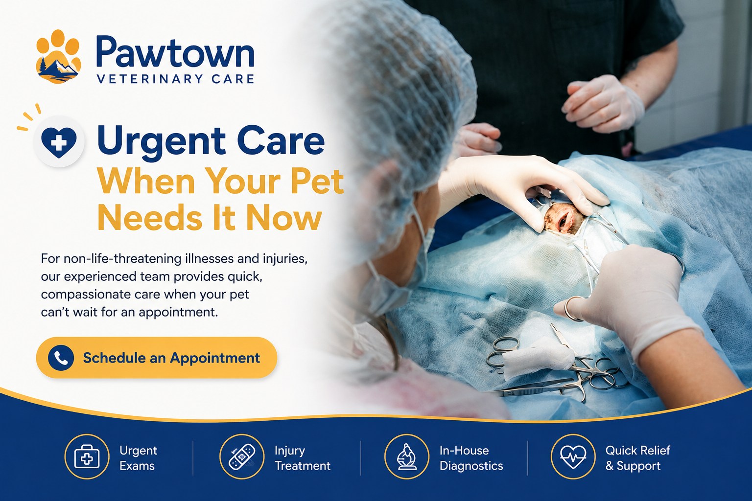 Emergency vet care for dogs and cats at Pawtown Veterinary Care in Bend Oregon